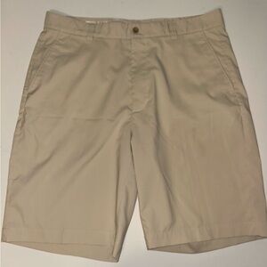 Cutter & Bucks men’s poly blend 10 inch performance flat‎ front khakis size 36